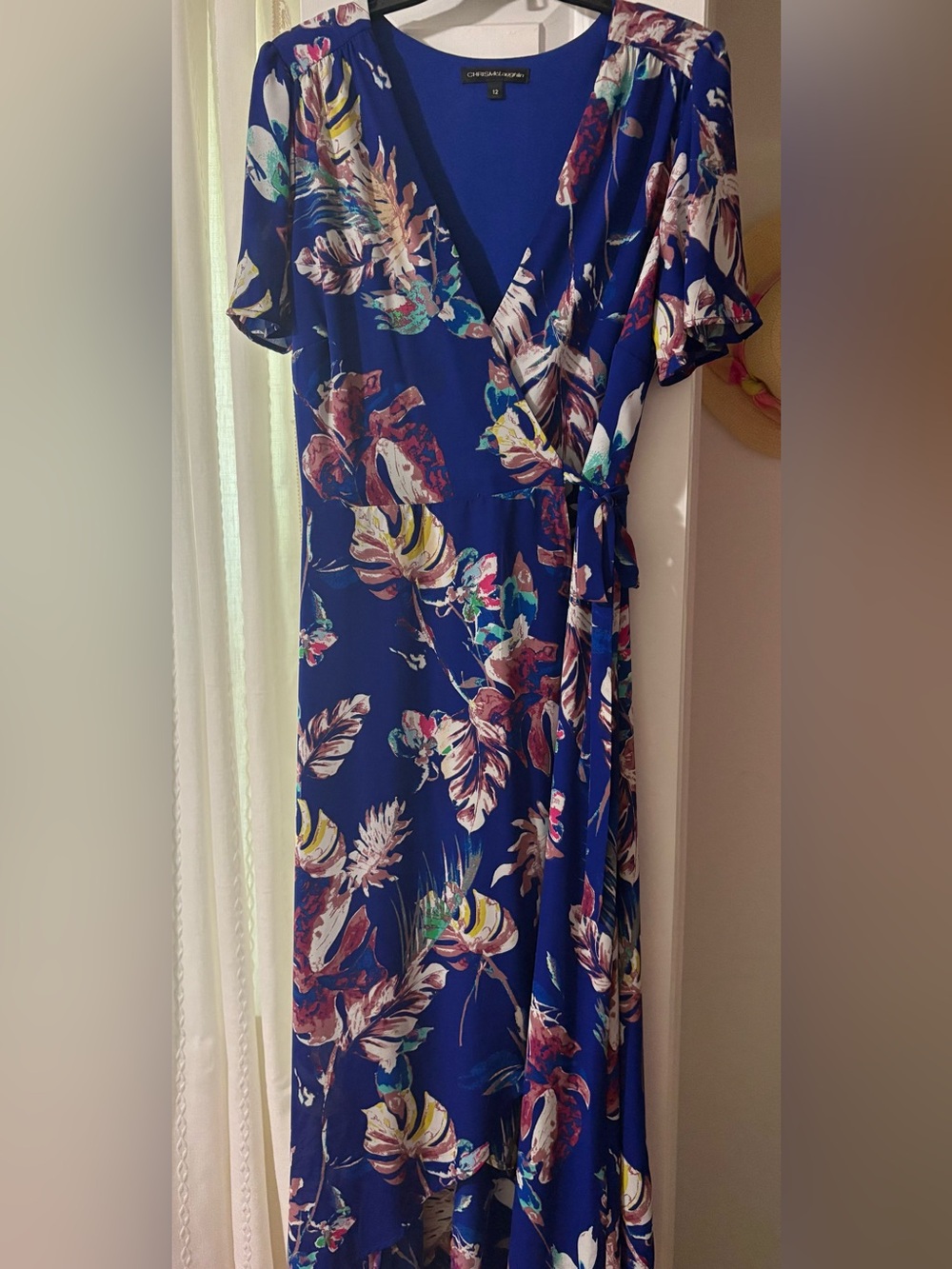 Christian Mcalaughlin wrap dress size L.